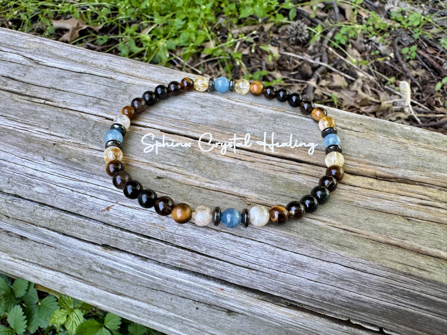 Gemini Energy Anklet - Zodiac Astrology " The Intelligent Gemini " May June Birthday - REAL Quality Crystals & Gemstones - RARE Aquamarine