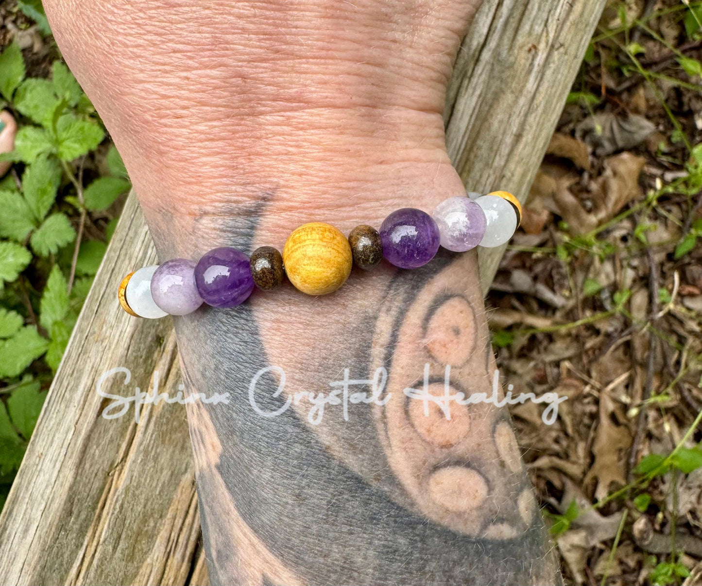 Intuition - Empath Abilities " The Light Worker " Divine Healer - Earth Angel - White Witch - Crystal Healing Palo Santo Selenite Bracelet