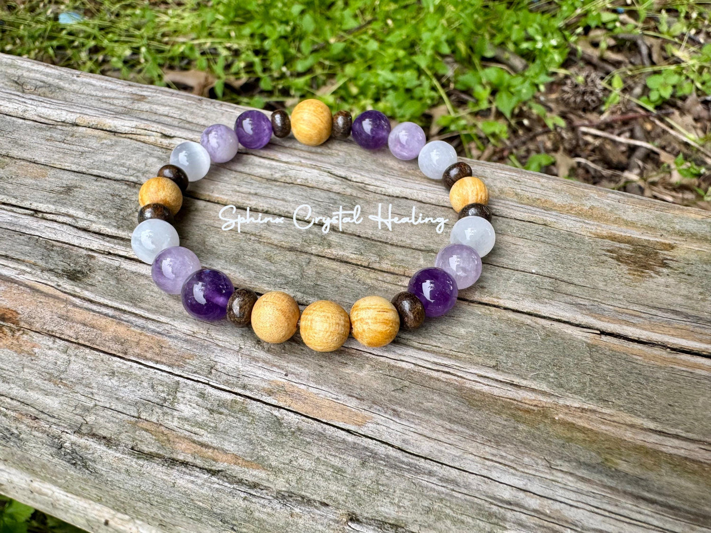 Intuition - Empath Abilities " The Light Worker " Divine Healer - Earth Angel - White Witch - Crystal Healing Palo Santo Selenite Bracelet