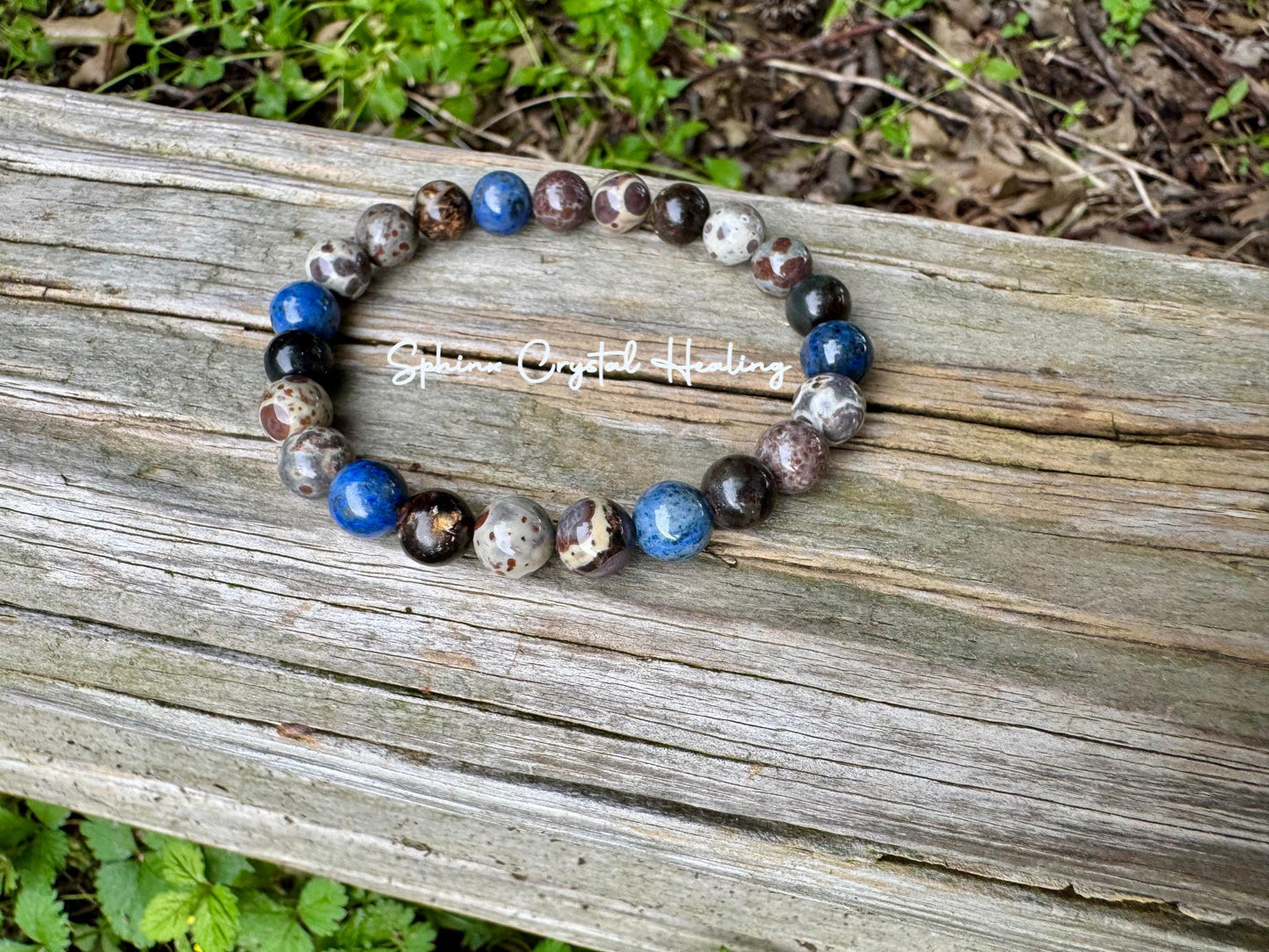 Intuition - Gifted Abilities - Insight " The Spirit Walkers Totem " AAA Dumortierite - Phlogopite - Real Crystal Healing Gemstone Bracelet