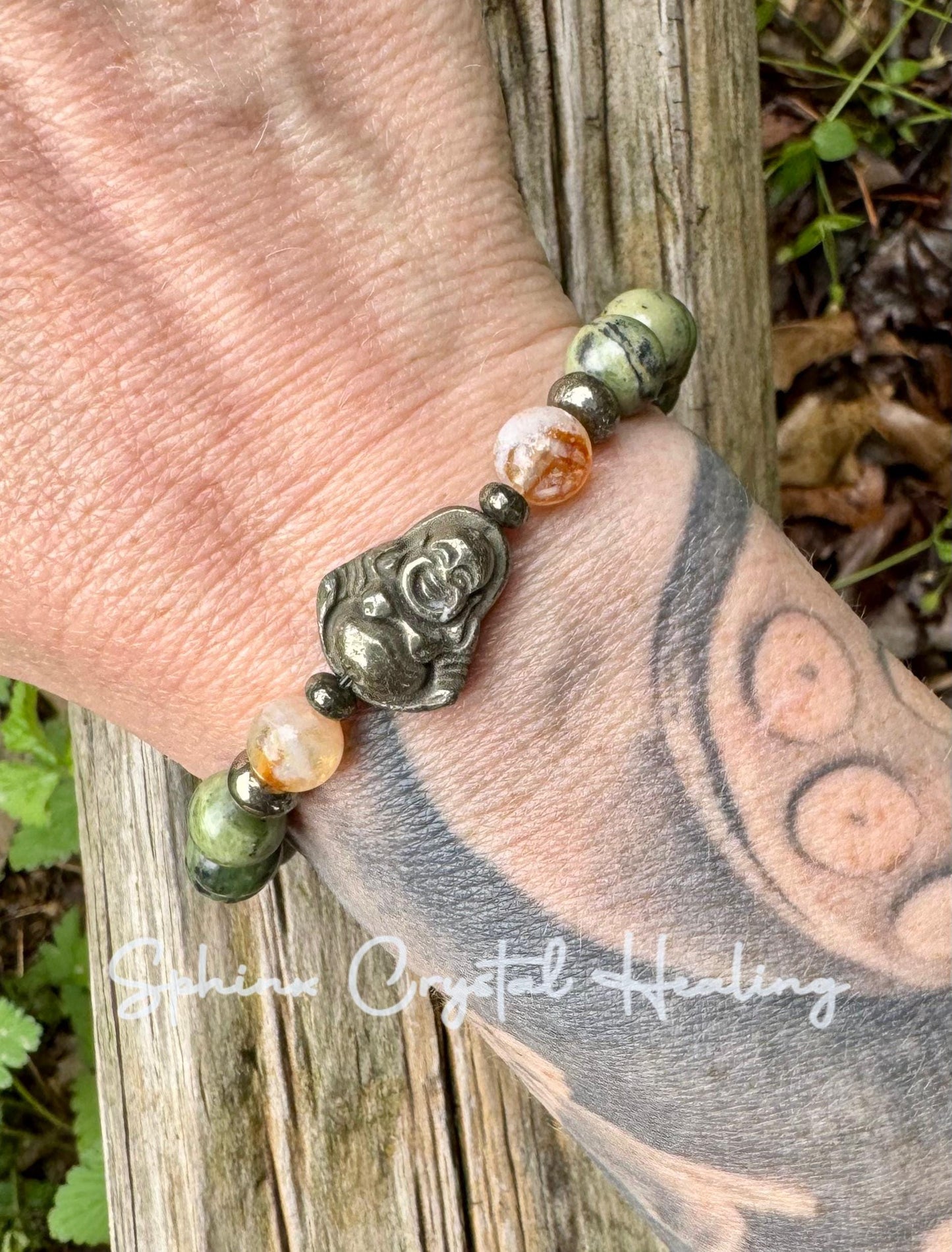 Manifest Prosperity - Wealth - Fortune Empowerment " The Sacred Yu Shan " Attract Good Luck - Buddha - Jade Citrine Crystal - Money Bracelet