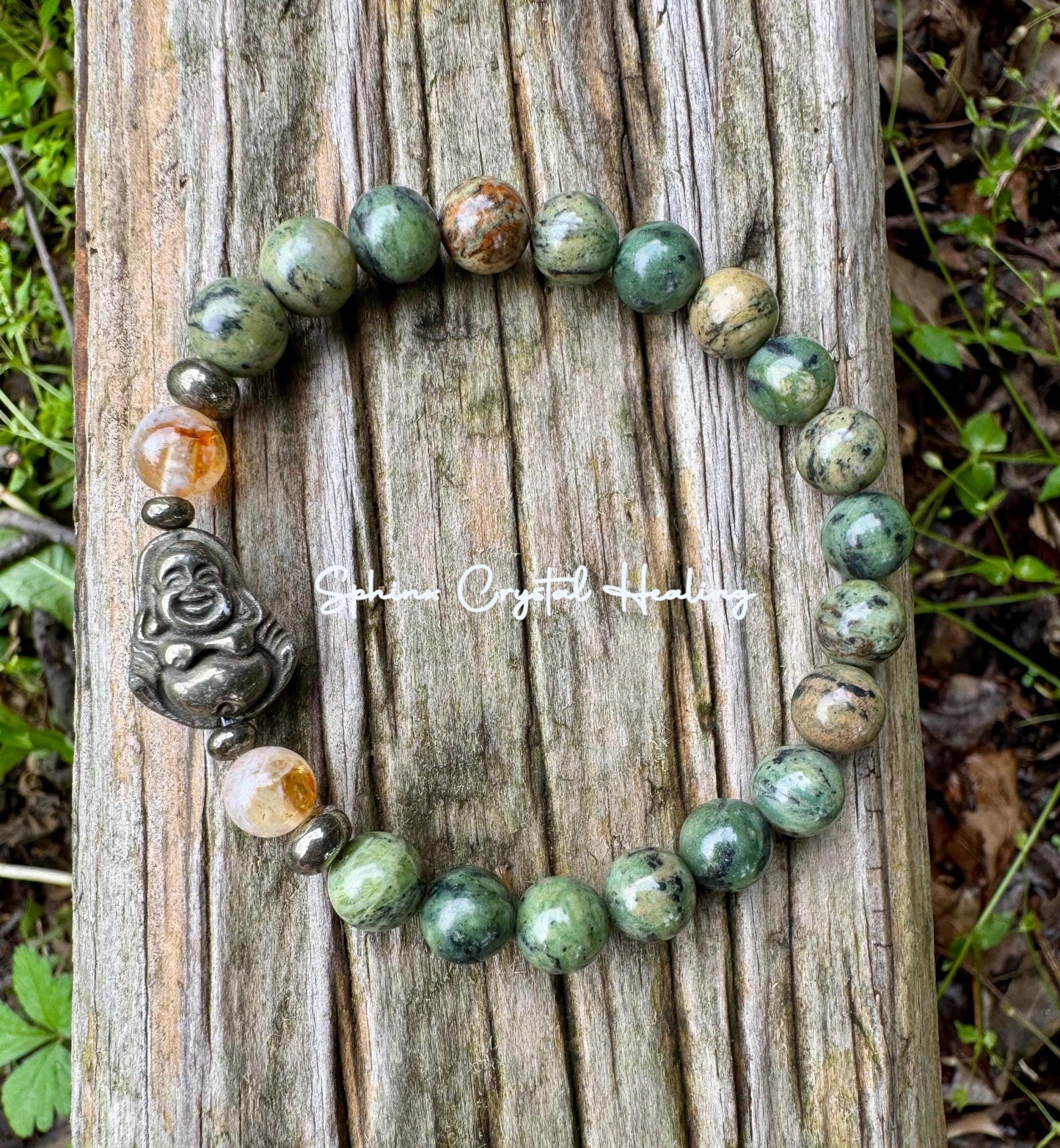 Manifest Prosperity - Wealth - Fortune Empowerment " The Sacred Yu Shan " Attract Good Luck - Buddha - Jade Citrine Crystal - Money Bracelet