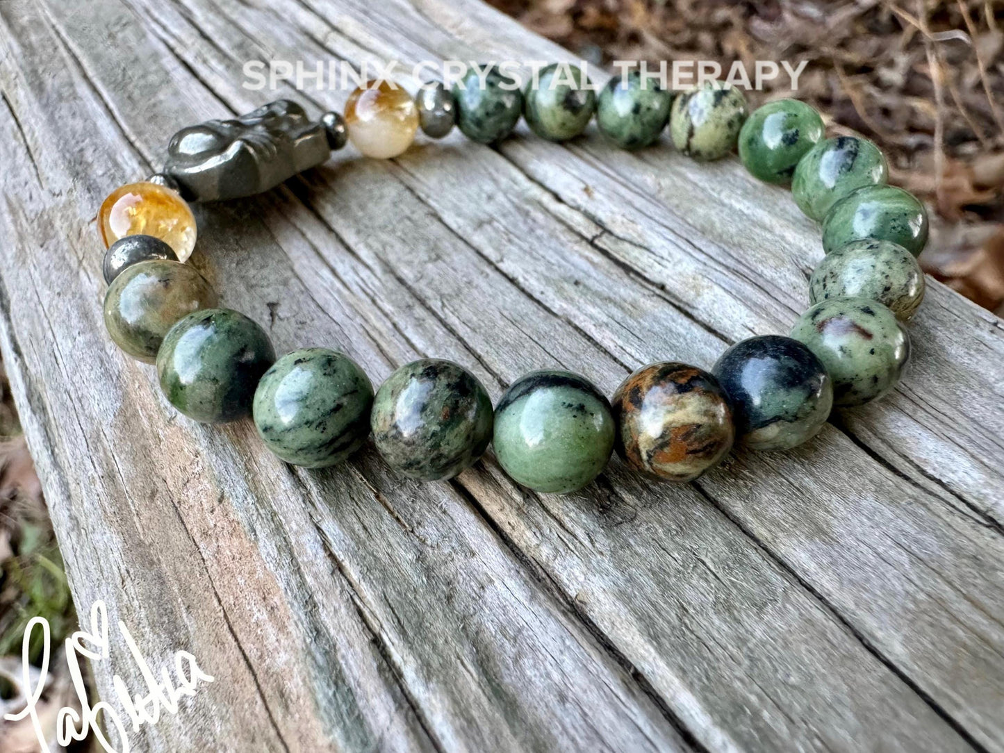 Manifest Prosperity - Wealth - Fortune Empowerment " The Sacred Yu Shan " Attract Good Luck - Buddha - Jade Citrine Crystal - Money Bracelet