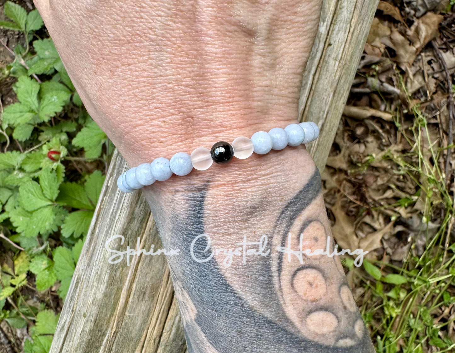 Mercury Retrograde - Stress Relief - Self Reflection - Emotional Support - AAA Pale Blue Aquamarine & Hematite - Real Gemstone Bracelet