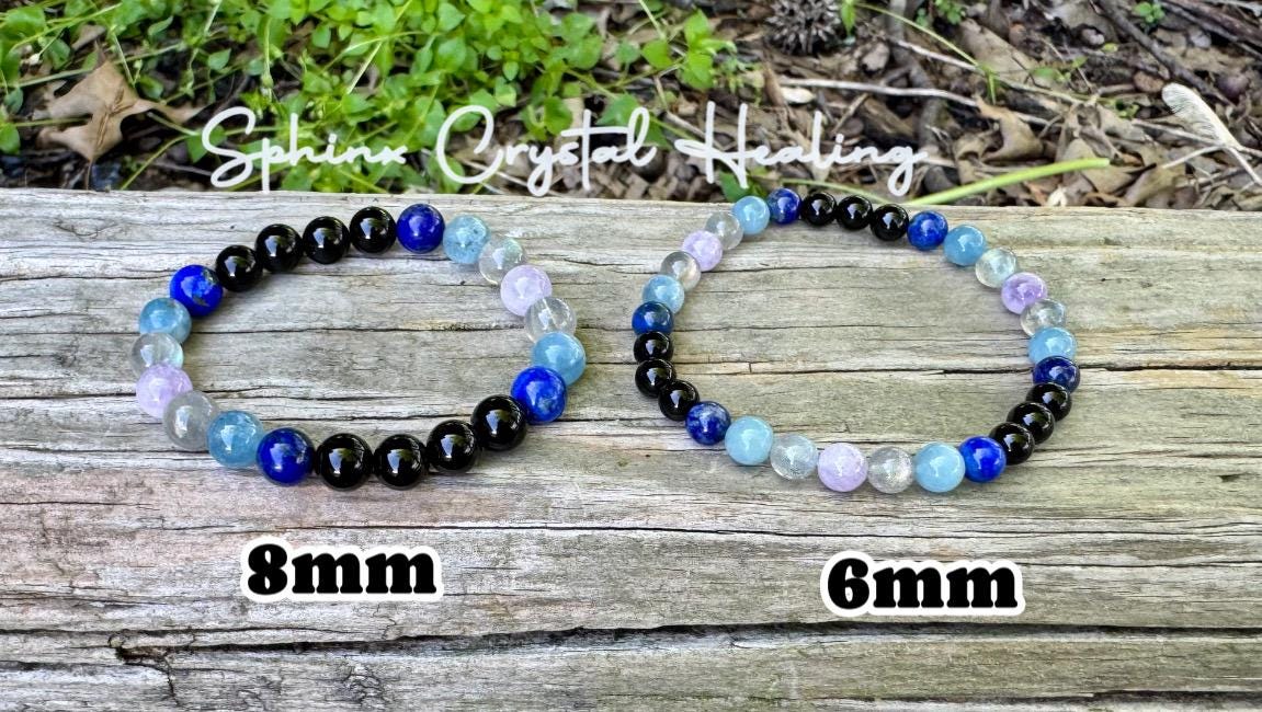 Pisces Energy - Zodiac Horoscope "The Compassionate Pisces" February March Birthday - RARE Aquamarine - Crystal Healing Gemstone Bracelet