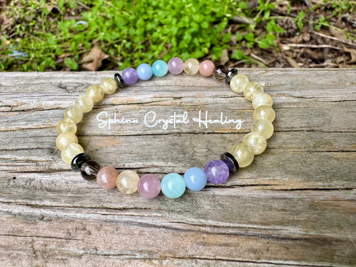 6mm RARE AAA Golden Selenite - Aura Protection & Intuition - PASTEL Chakra Stones - Manifest Higher Self - Crystal Healing Gemstone Bracelet