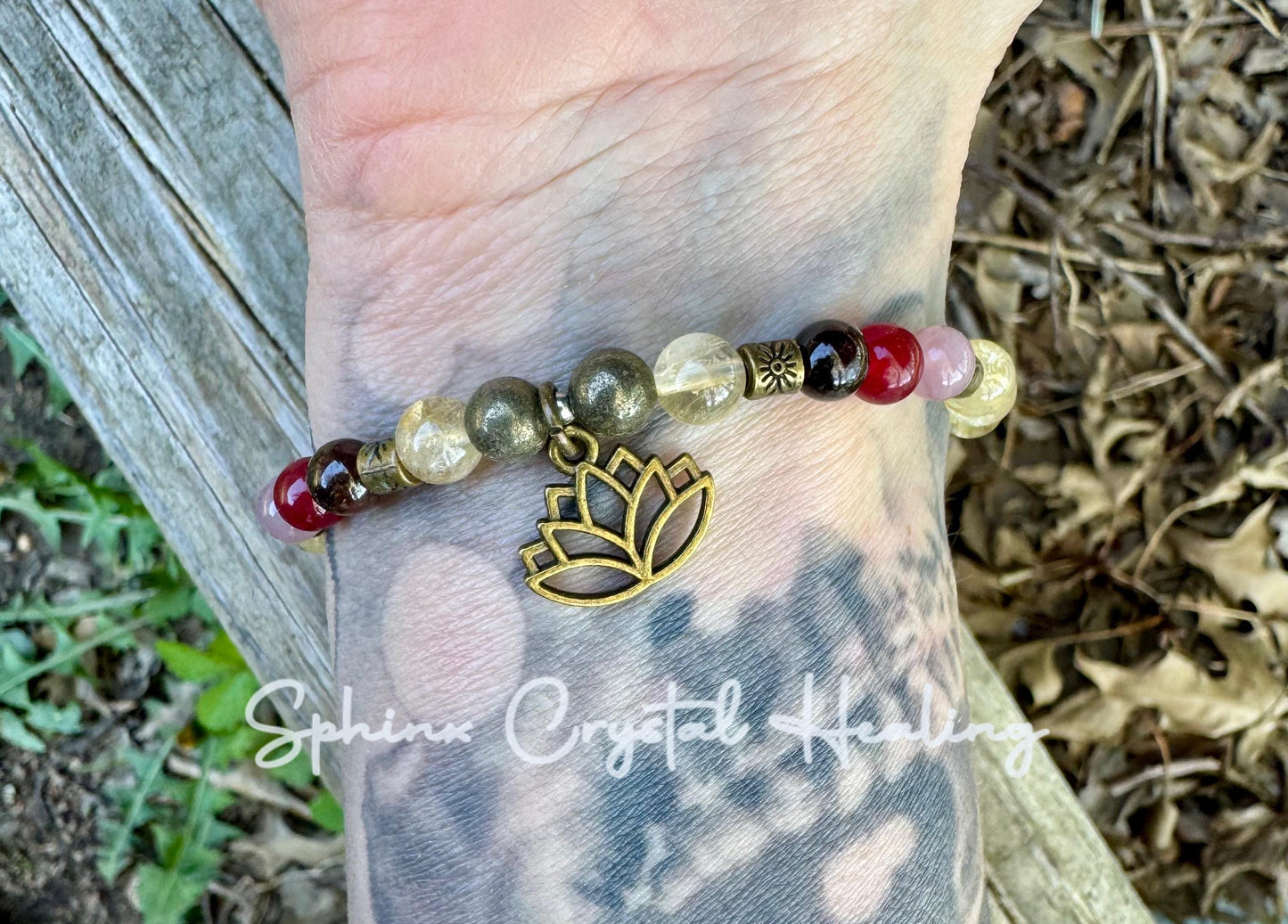 Prosperity - Manifest Wealth - Abundance " The Heart of Lakshmi " - Hindu Goddess - Deity - Real Gemstone Crystal Healing Bracelet