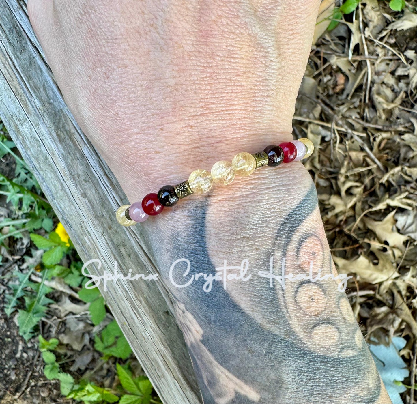 Prosperity - Manifest Wealth - Abundance " The Heart of Lakshmi " - Hindu Goddess - Deity - Real Gemstone Crystal Healing Bracelet