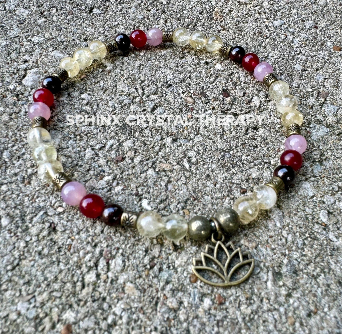 Prosperity Anklet - Manifest Wealth Abundance " The Heart of Lakshmi " Hindu Goddess - Deity - Real Gemstone Crystal Healing Ankle Bracelet