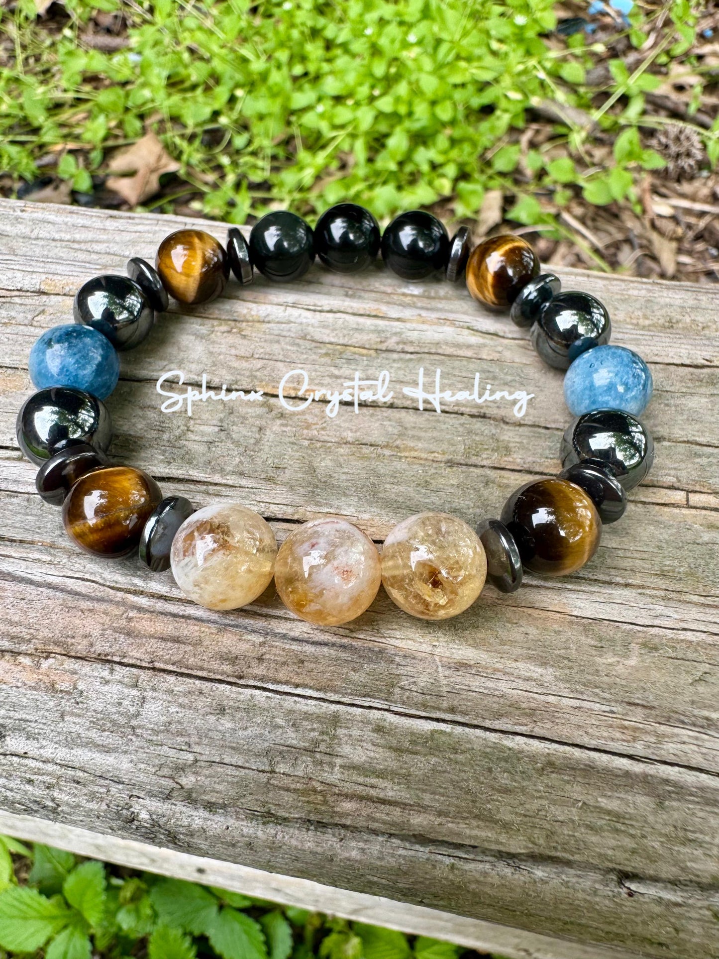 10MM Gemini Energy - Zodiac Astrology Bracelet " The Intelligent Gemini " May June Birthday - REAL Quality Crystals & Gemstones