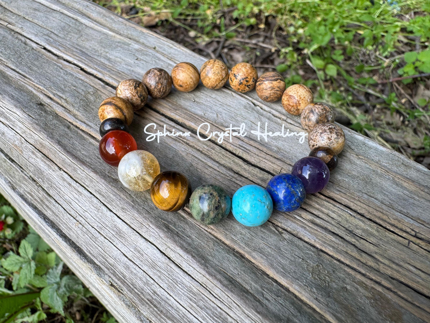 10MM Grounded Connection To Earth - Chakra Energy Bracelet - Confidence & Protection - REAL High Quality Gemstone Grounding Bracelet