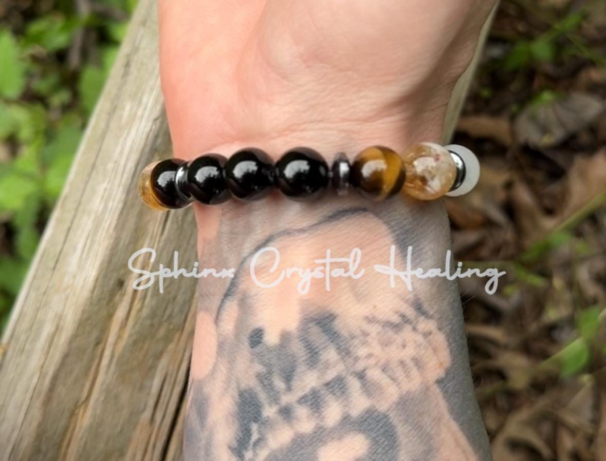 10MM Taurus Energy - Unisex Zodiac & Astrology Bracelet " The Determined Taurus " April May Birthday - Crystal Healing Quality Gemstones