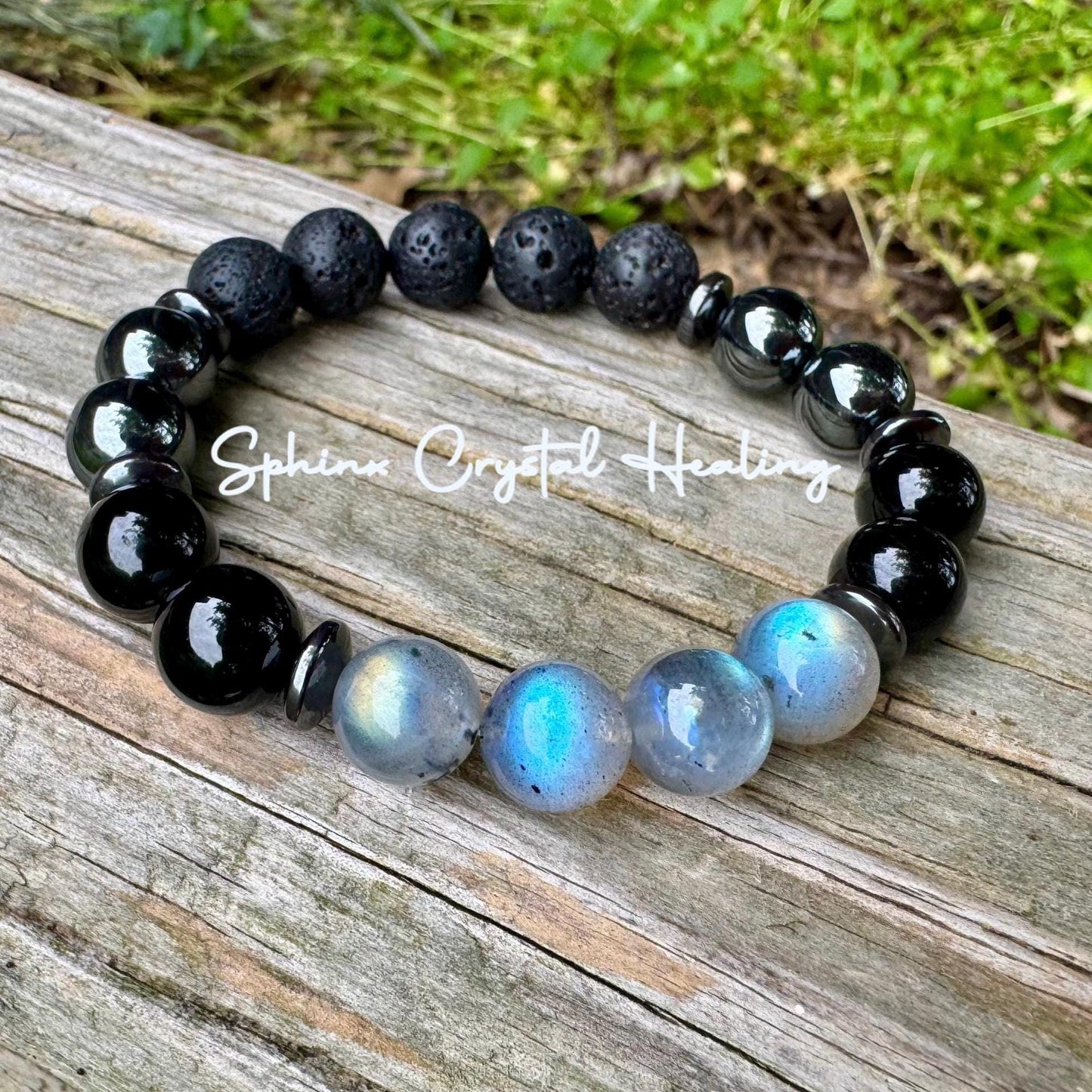 10MM Empath Protection - Aura Shield " The Empath's Raincoat " High Quality Real Gemstones - Spiritual Crystal Healing Bracelet