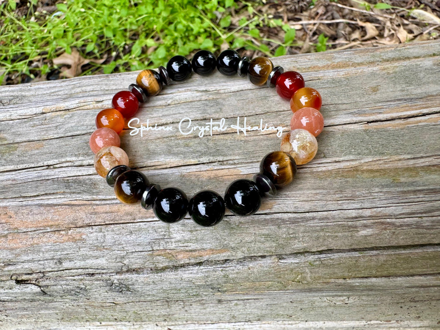 10MM Leo Energy - Zodiac Horoscope - " The Fearless Leo " July August Birthday - Crystal Healing Quality Gemstone Astrology Bracelet