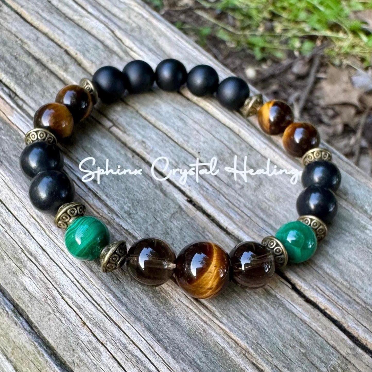 Business Mindset - Wise Leadership “ The God Father “ Success & Prosperity Bracelet - Crystal Therapy Quality Malachite Gemstone Bracelet