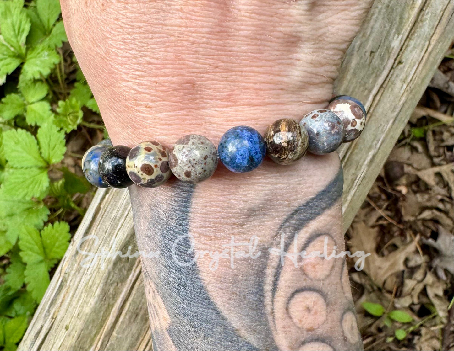 10MM Intuition - Gifted Abilities - Insight " The Spirit Walkers Totem " AAA Dumortierite - Phlogopite - Crystal Healing Gemstone Bracelet
