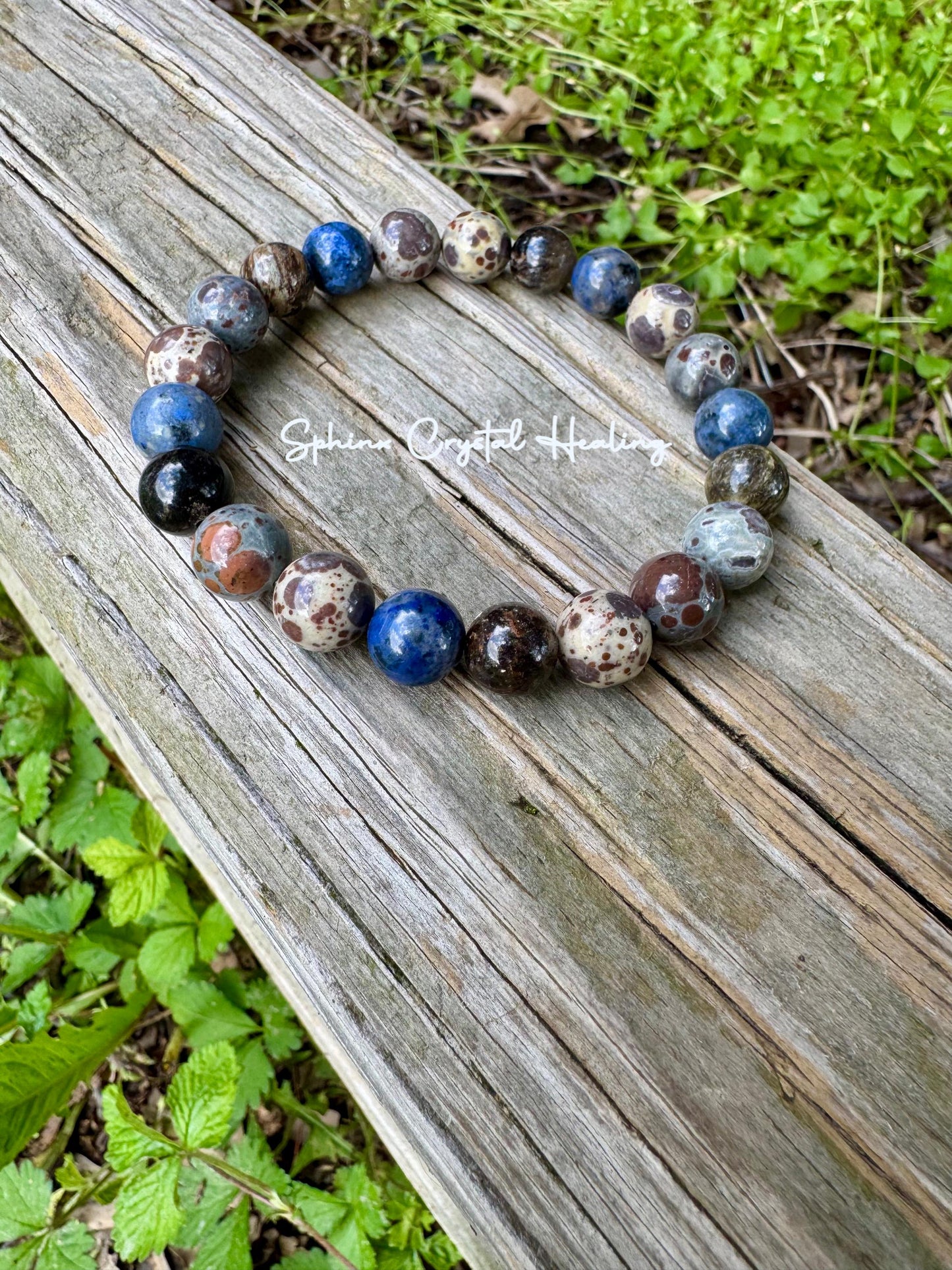 10MM Intuition - Gifted Abilities - Insight " The Spirit Walkers Totem " AAA Dumortierite - Phlogopite - Crystal Healing Gemstone Bracelet
