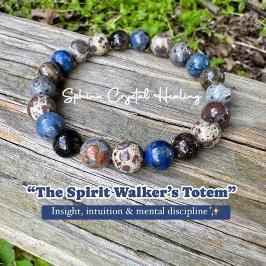 10MM Intuition - Gifted Abilities - Insight " The Spirit Walkers Totem " AAA Dumortierite - Phlogopite - Crystal Healing Gemstone Bracelet