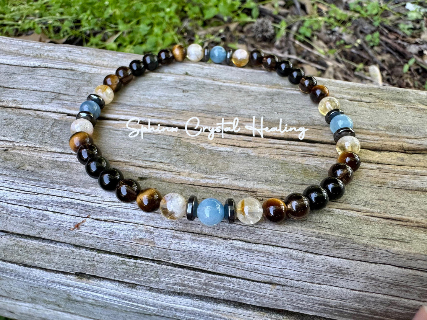Gemini Energy Anklet - Zodiac Astrology " The Intelligent Gemini " May June Birthday - REAL Quality Crystals & Gemstones - RARE Aquamarine