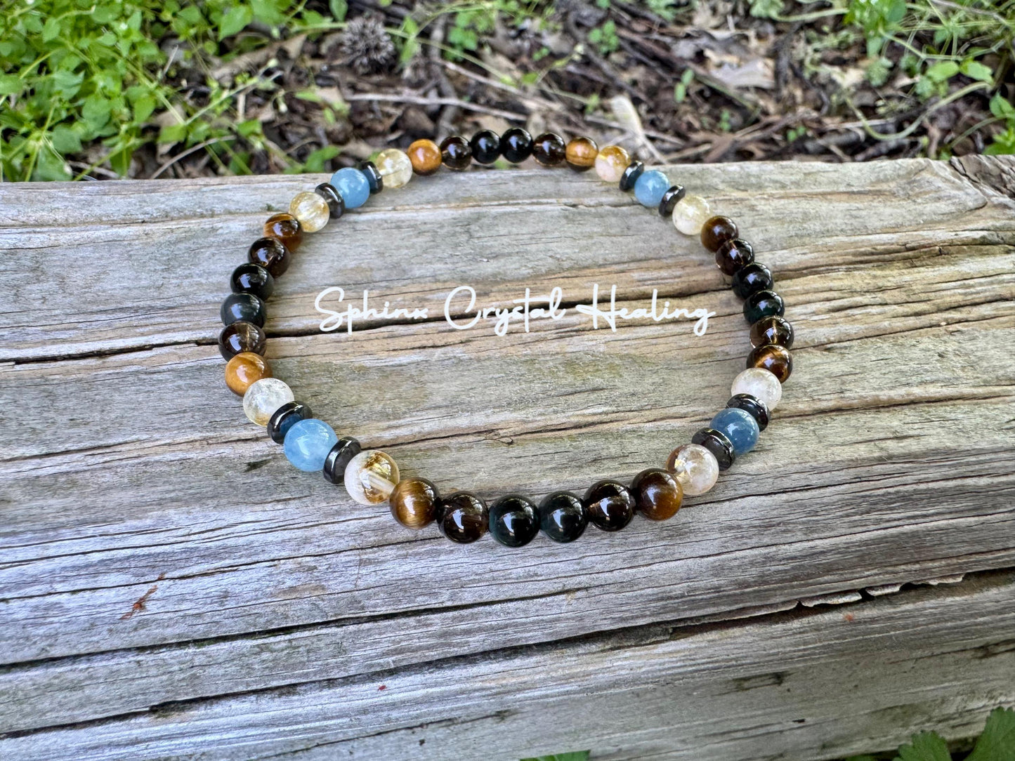 Gemini Energy Anklet - Zodiac Astrology " The Intelligent Gemini " May June Birthday - REAL Quality Crystals & Gemstones - RARE Aquamarine