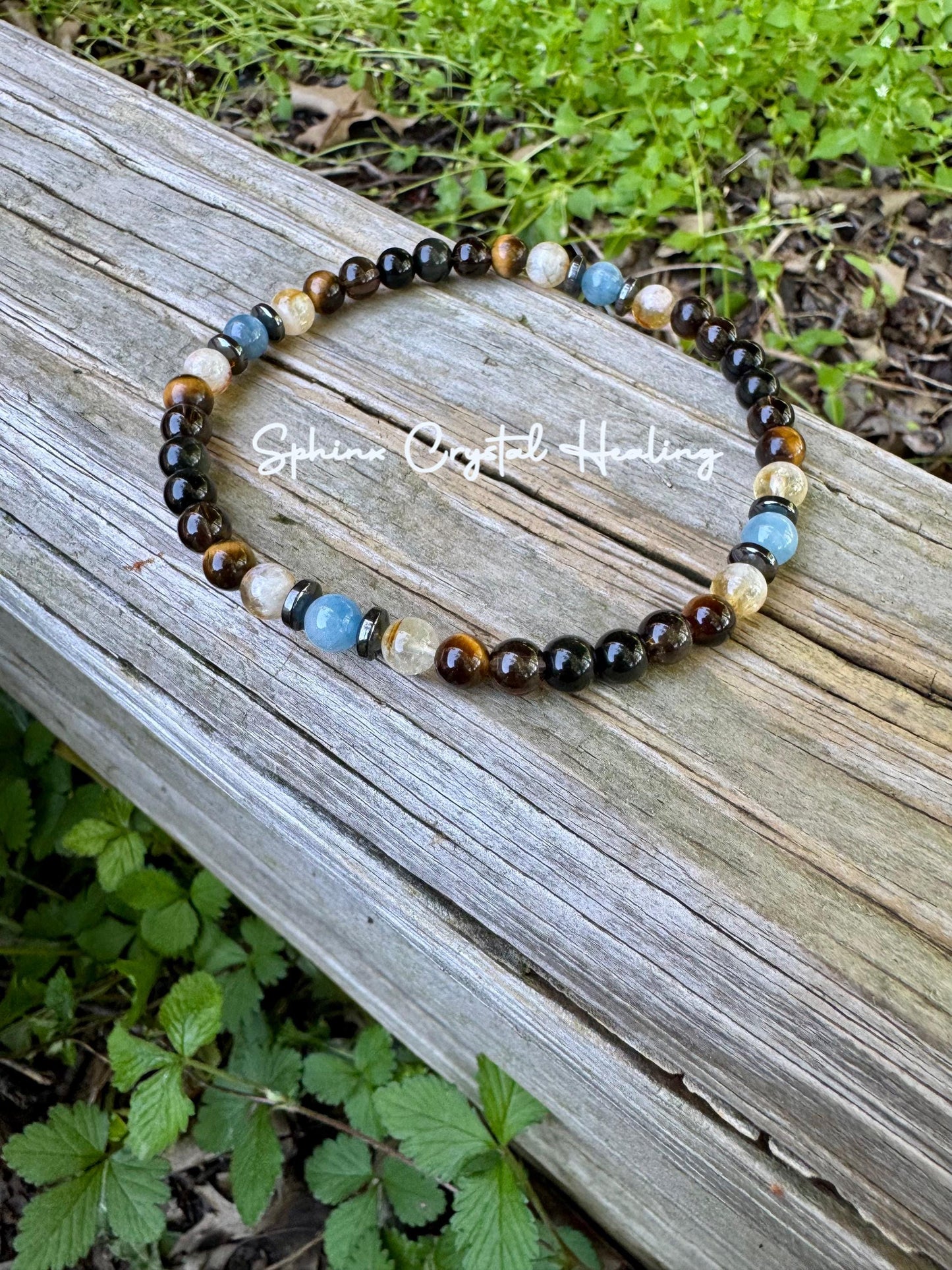 Gemini Energy Anklet - Zodiac Astrology " The Intelligent Gemini " May June Birthday - REAL Quality Crystals & Gemstones - RARE Aquamarine