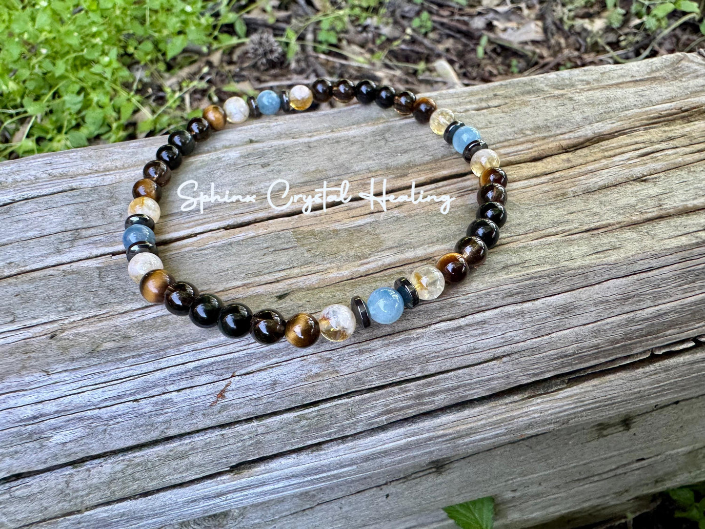 Gemini Energy Anklet - Zodiac Astrology " The Intelligent Gemini " May June Birthday - REAL Quality Crystals & Gemstones - RARE Aquamarine