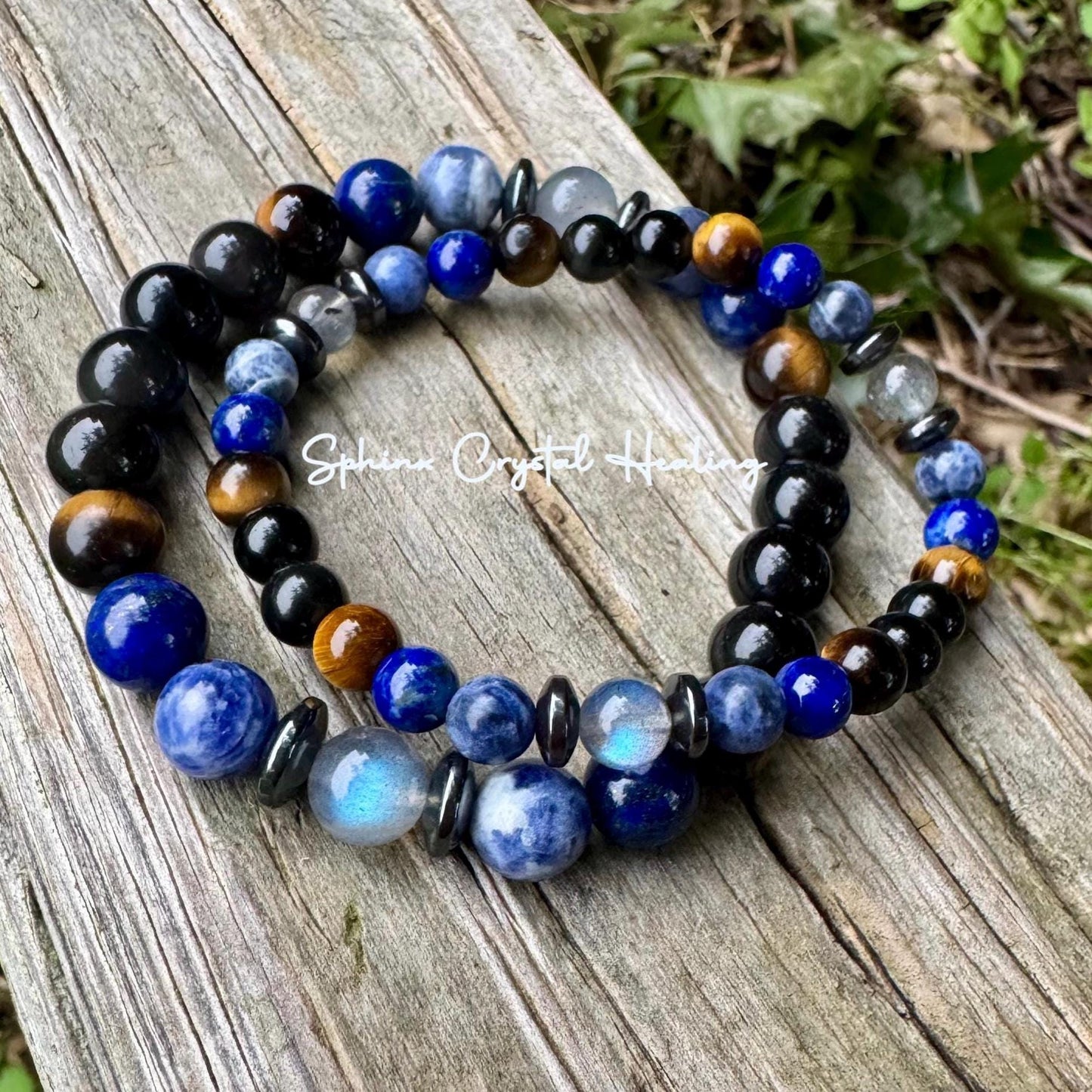Sagittarius Energy Bracelet " The Optimistic Sagittarius " November December Birthday - Lapis - Sodalite - Labradorite Crystal Gemstones
