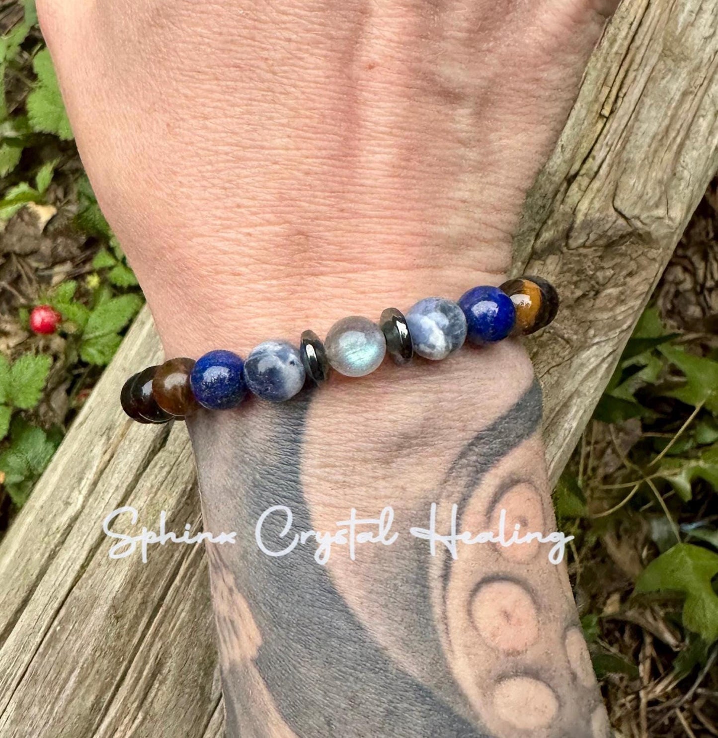 Sagittarius Energy Bracelet " The Optimistic Sagittarius " November December Birthday - Lapis - Sodalite - Labradorite Crystal Gemstones