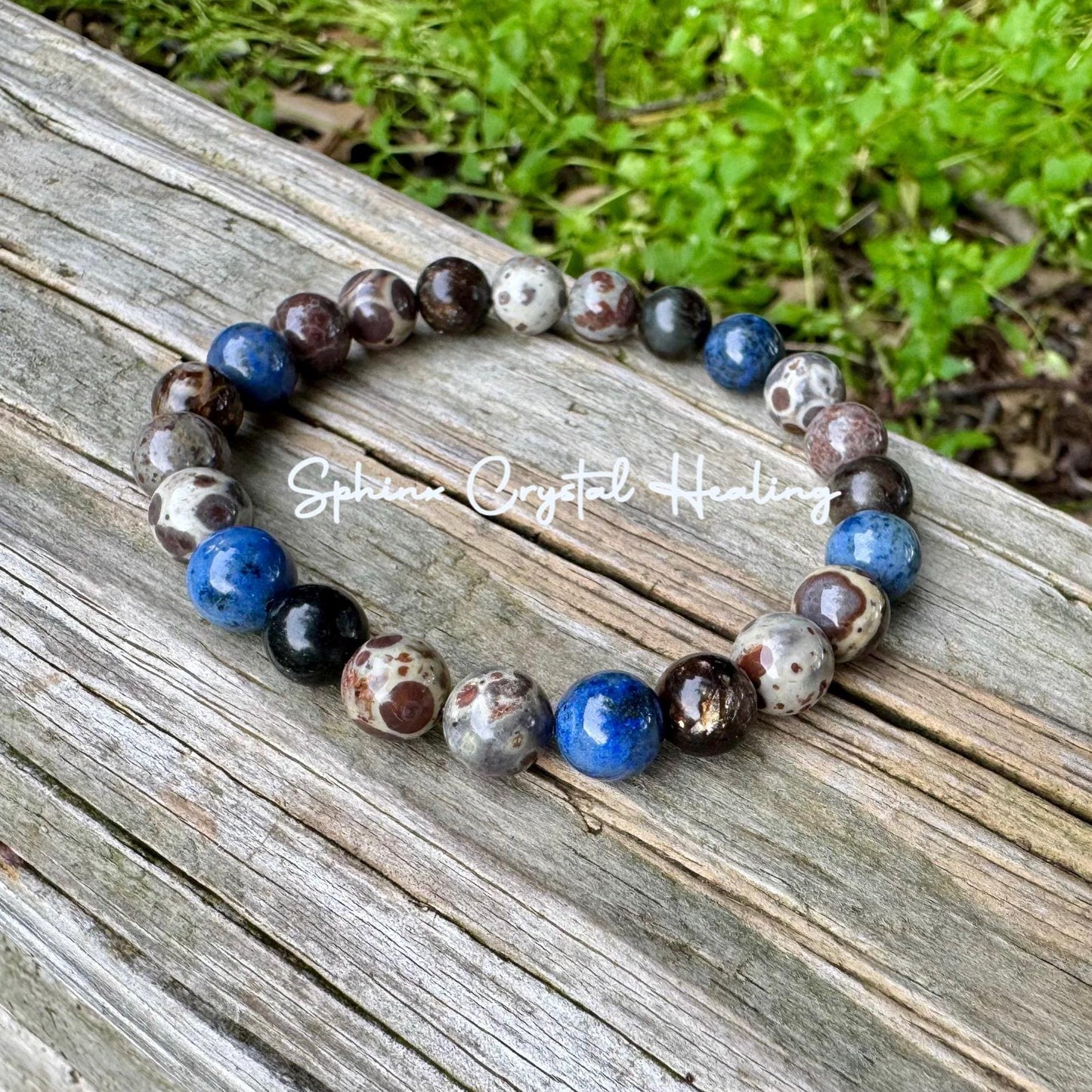 Intuition - Gifted Abilities - Insight " The Spirit Walkers Totem " AAA Dumortierite - Phlogopite - Real Crystal Healing Gemstone Bracelet