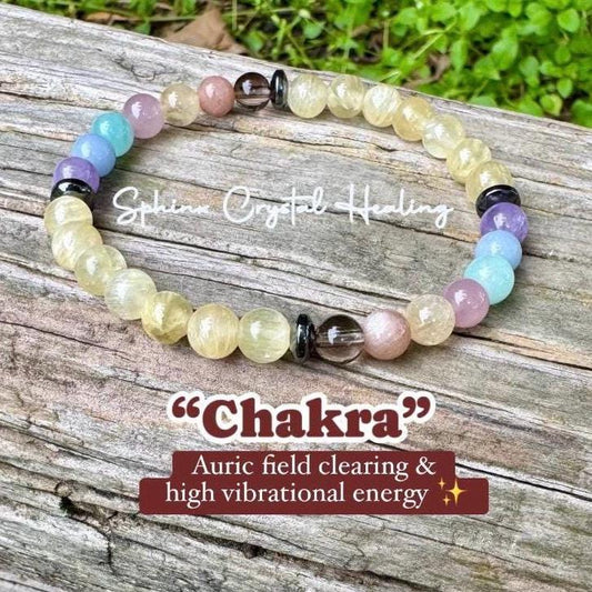 6mm RARE AAA Golden Selenite - Aura Protection & Intuition - PASTEL Chakra Stones - Manifest Higher Self - Crystal Healing Gemstone Bracelet