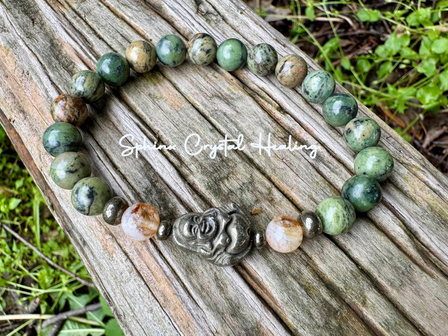 Manifest Prosperity - Wealth - Fortune Empowerment " The Sacred Yu Shan " Attract Good Luck - Buddha - Jade Citrine Crystal - Money Bracelet