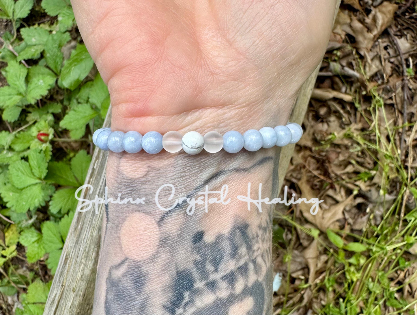 Mercury Retrograde - Stress Relief - Self Reflection - Emotional Support - AAA Pale Blue Aquamarine & Hematite - Real Gemstone Bracelet