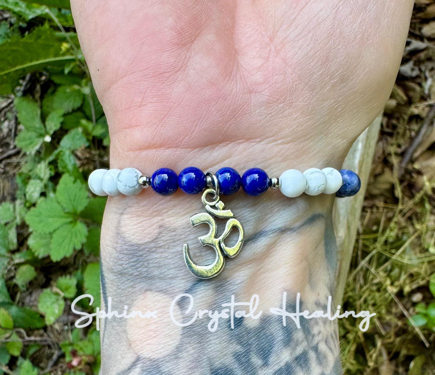 Writers Block - Removes Mental Block " The Writer's Secret “ Creativity - Focus - Sodalite Howlite Crystal Therapy Writing Bracelet