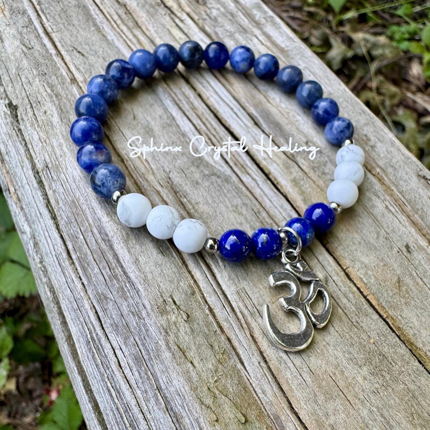 Writers Block - Removes Mental Block " The Writer's Secret “ Creativity - Focus - Sodalite Howlite Crystal Therapy Writing Bracelet