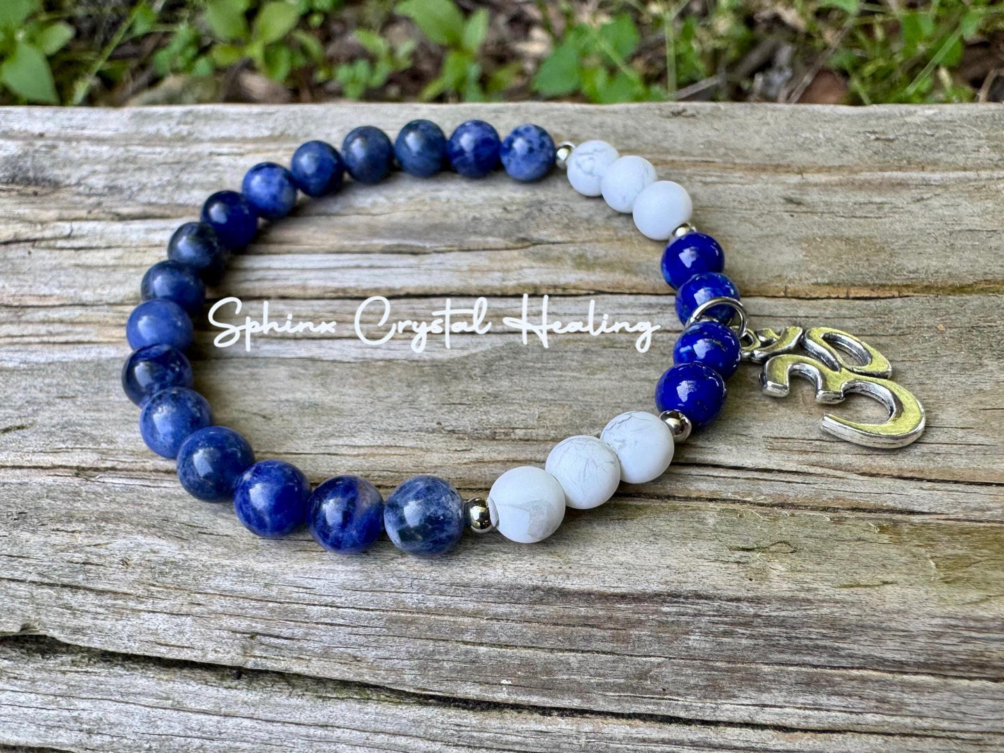 Writers Block - Removes Mental Block " The Writer's Secret “ Creativity - Focus - Sodalite Howlite Crystal Therapy Writing Bracelet