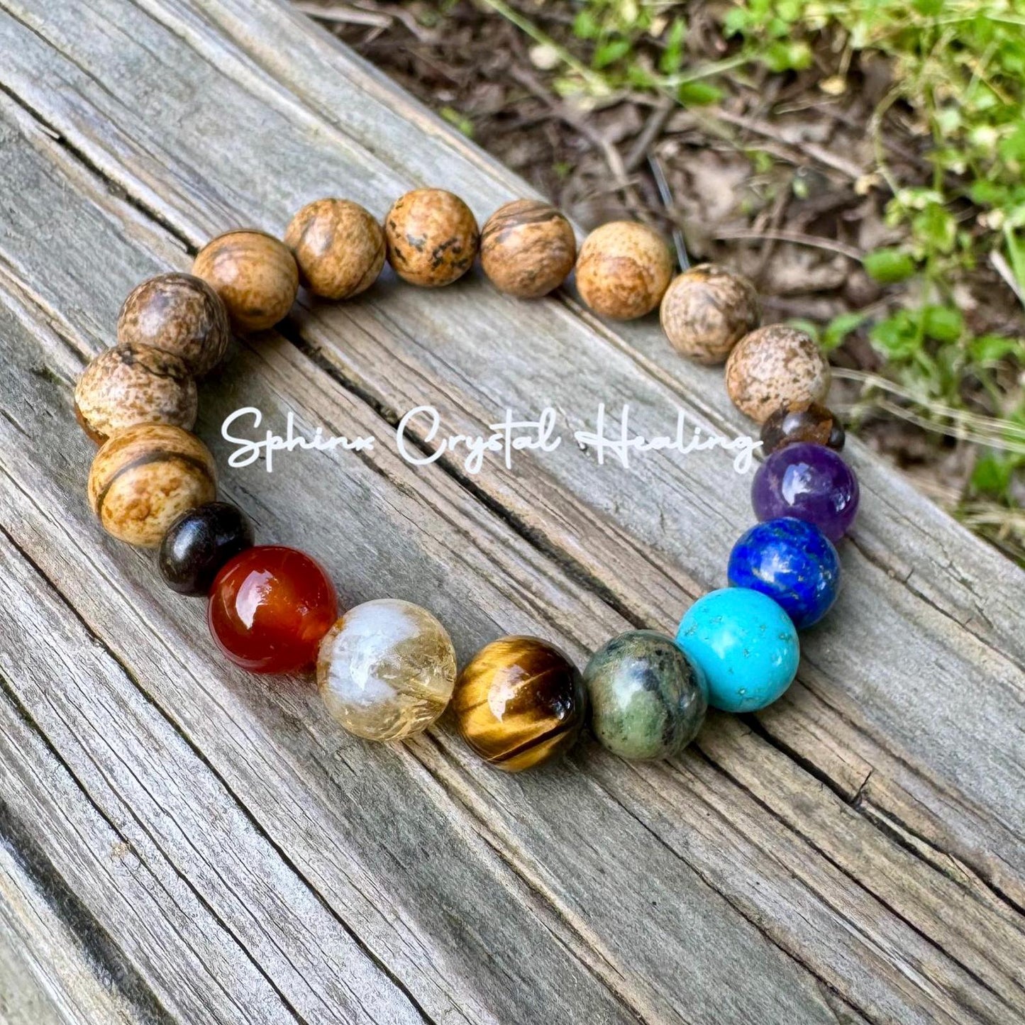 10MM Grounded Connection To Earth - Chakra Energy Bracelet - Confidence & Protection - REAL High Quality Gemstone Grounding Bracelet