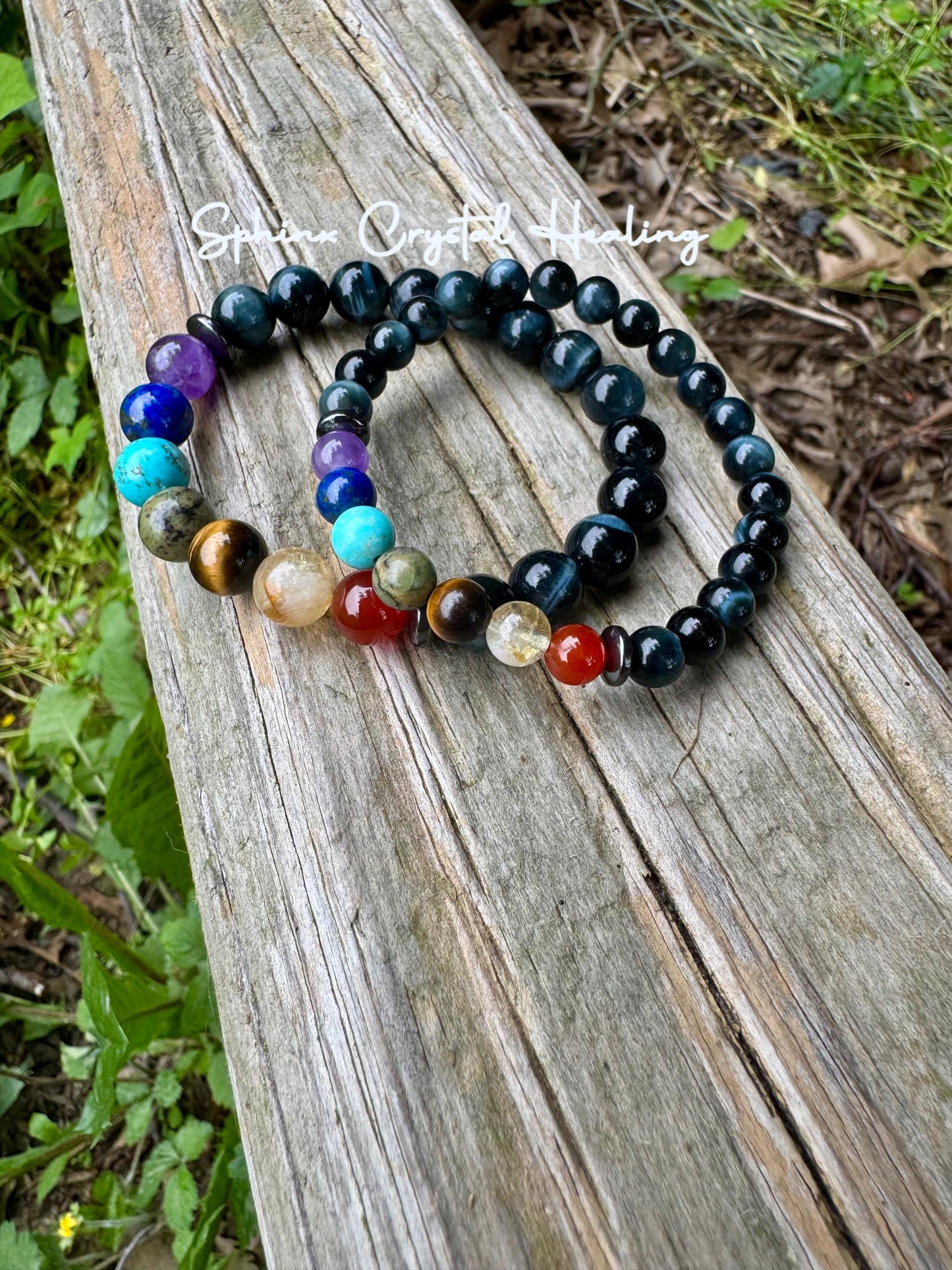 Protection - Intuition - Strength & Confidence - Chakra Balance - Mental Stability AAA Hawks Eye Gemstones - Blue Tigers Eye Stone Bracelet