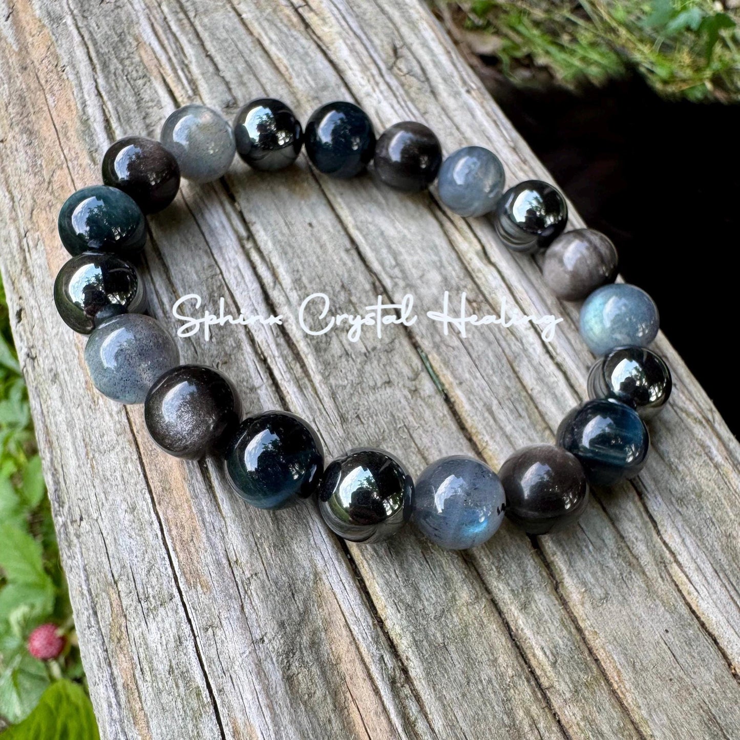 10MM Self Empowerment - Strength & Courage " You are the Universe " AAA Blue Tigers Eye - Labradorite - Obsidian Crystal Gemstone Bracelet