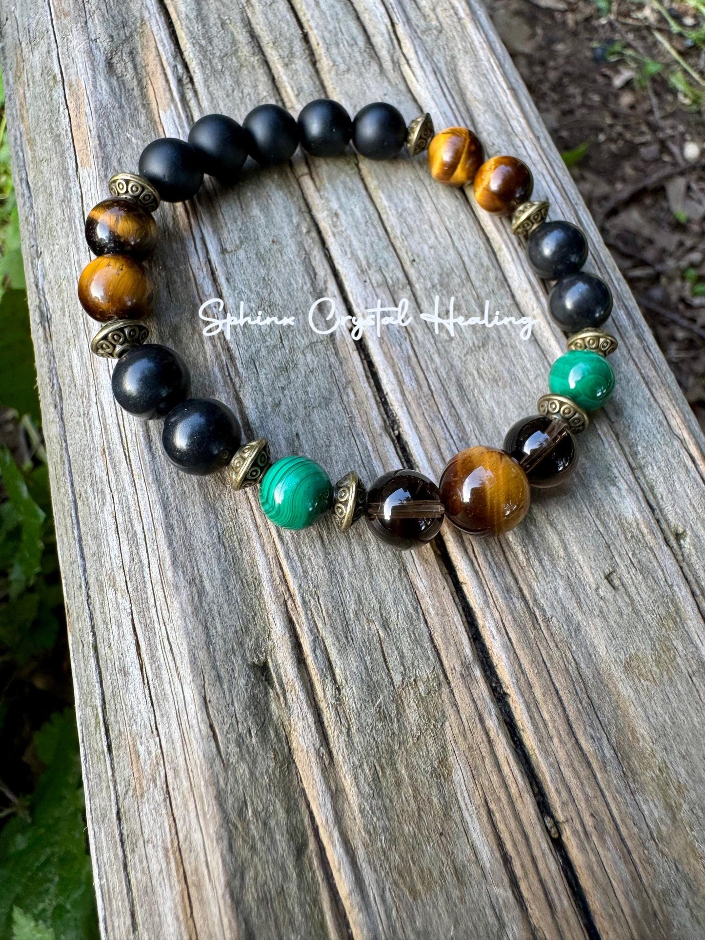 Business Mindset - Wise Leadership “ The God Father “ Success & Prosperity Bracelet - Crystal Therapy Quality Malachite Gemstone Bracelet