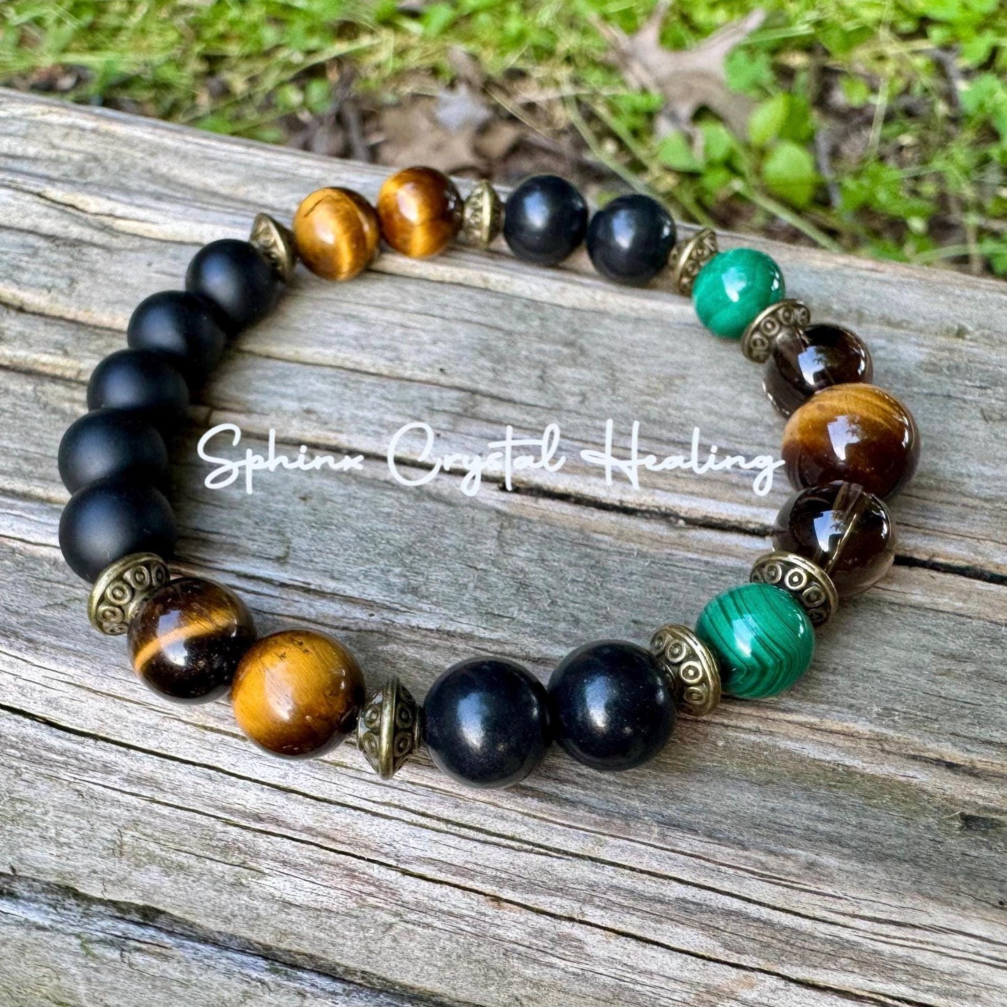 Business Mindset - Wise Leadership “ The God Father “ Success & Prosperity Bracelet - Crystal Therapy Quality Malachite Gemstone Bracelet