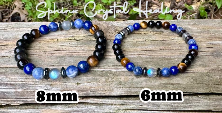 Sagittarius Energy Bracelet " The Optimistic Sagittarius " November December Birthday - Lapis - Sodalite - Labradorite Crystal Gemstones