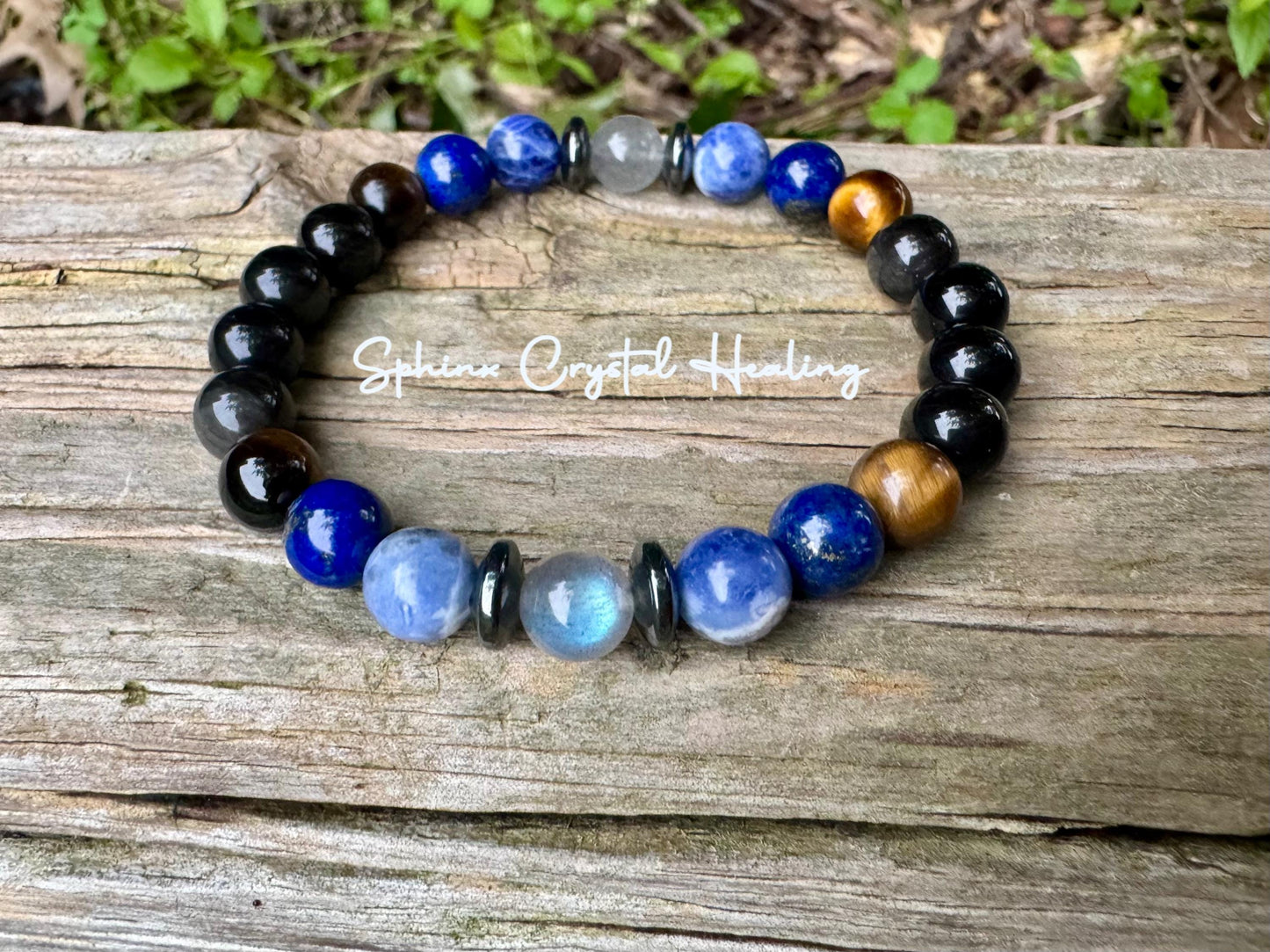 Sagittarius Energy Bracelet " The Optimistic Sagittarius " November December Birthday - Lapis - Sodalite - Labradorite Crystal Gemstones