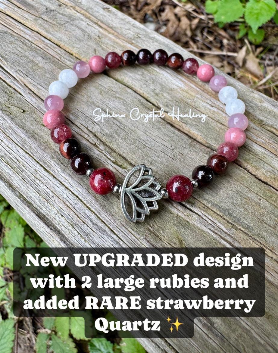 Manifest Love - Spiritual Intimacy " The Law of Attraction " Attract Soul Mate - Life Partner - Crystal Healing AAA REAL Ruby Bracelet