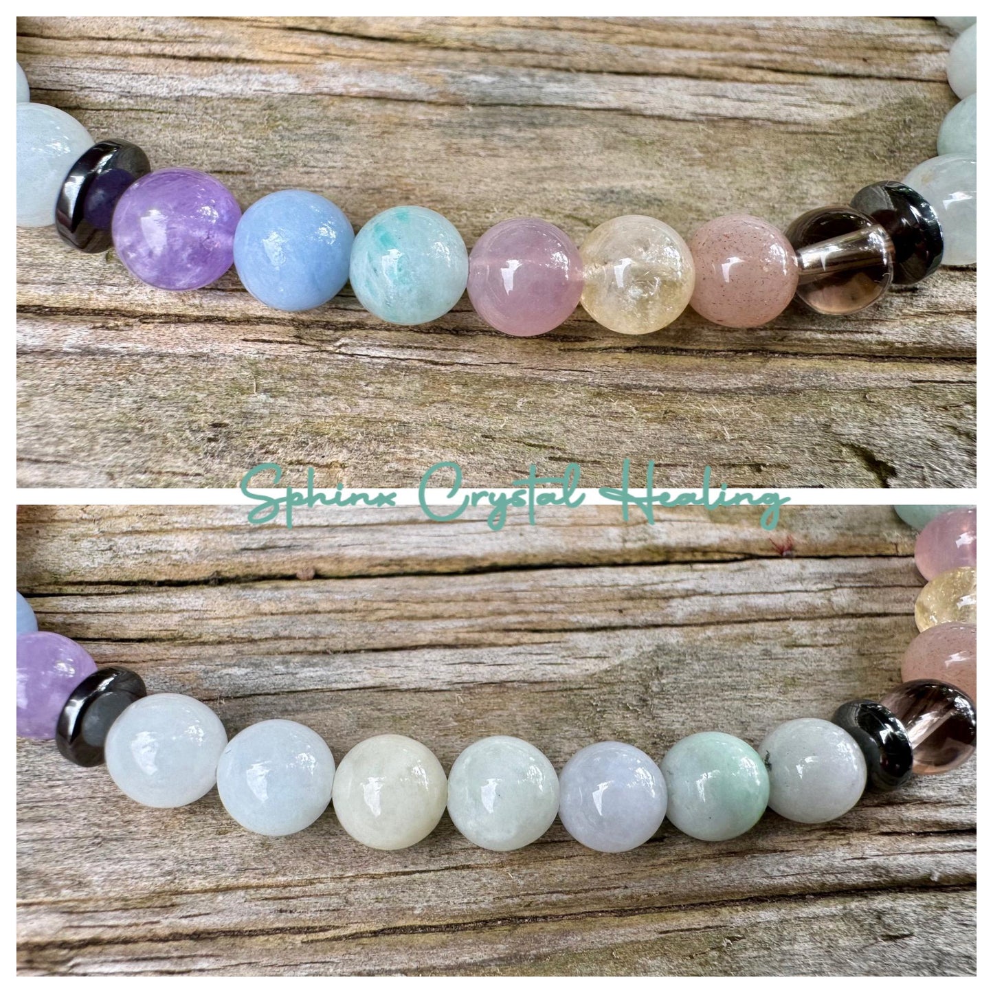 6mm Abundance & Spiritual Harmony - PASTEL Chakra Stones - AAA Burma Jade - Peaceful Calming Energy - Crystal Healing AAA Gemstone Bracelet