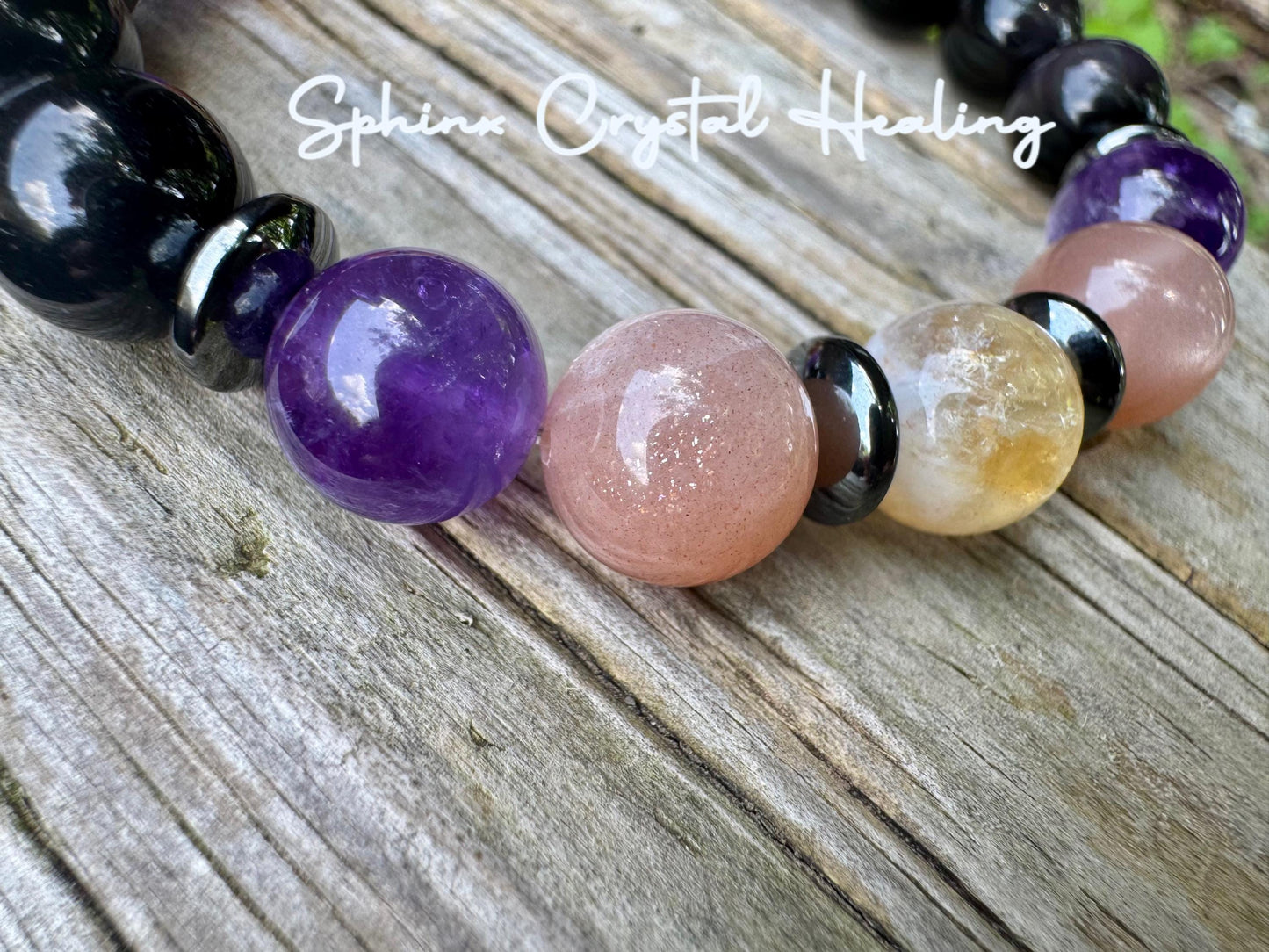 10MM Cancer Sign Energy - Zodiac Horoscope " The Intuitive Cancer " June July Birthday - Real Quality Gemstones - Crystal Astrology Bracelet