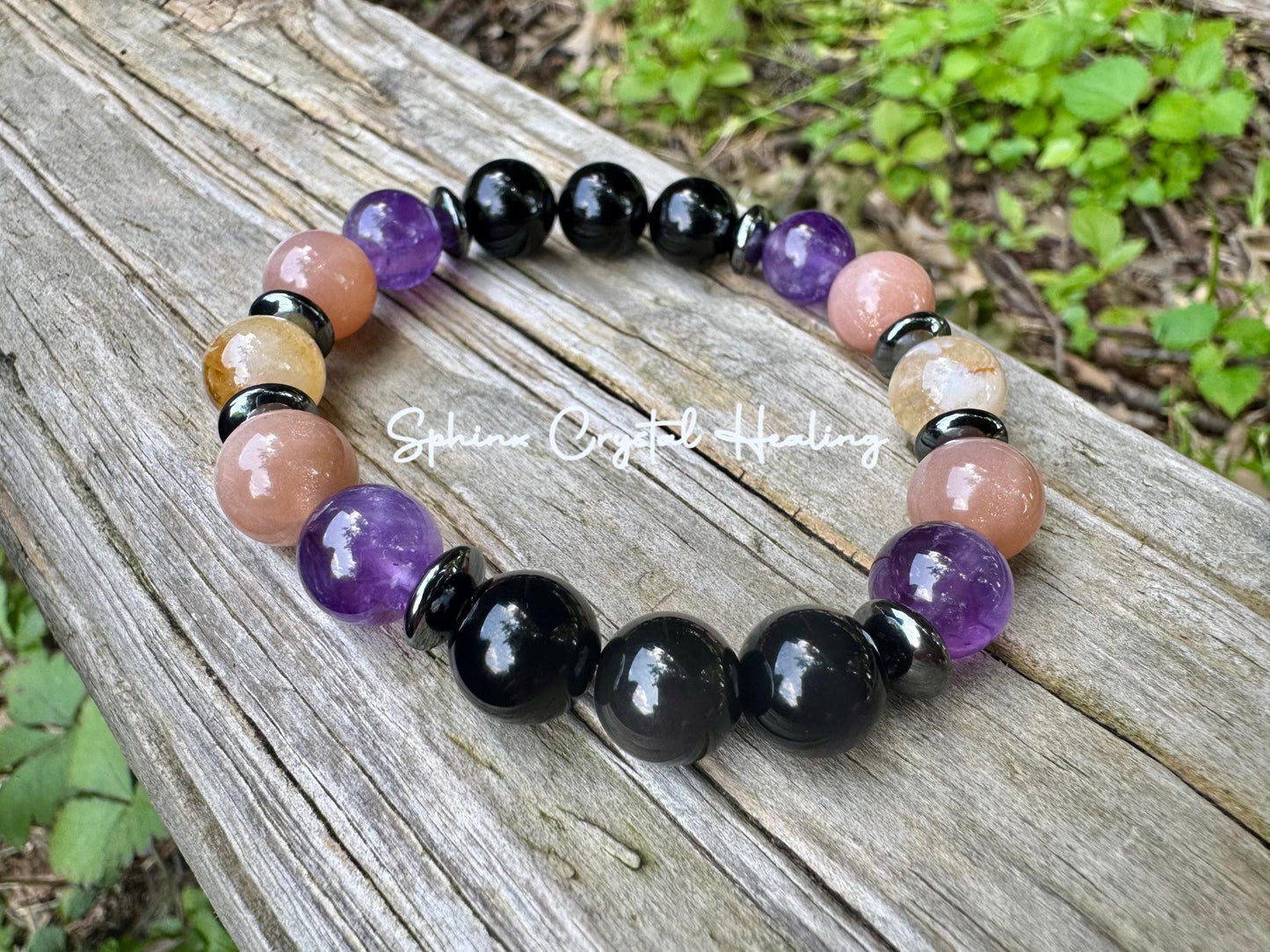 10MM Cancer Sign Energy - Zodiac Horoscope " The Intuitive Cancer " June July Birthday - Real Quality Gemstones - Crystal Astrology Bracelet
