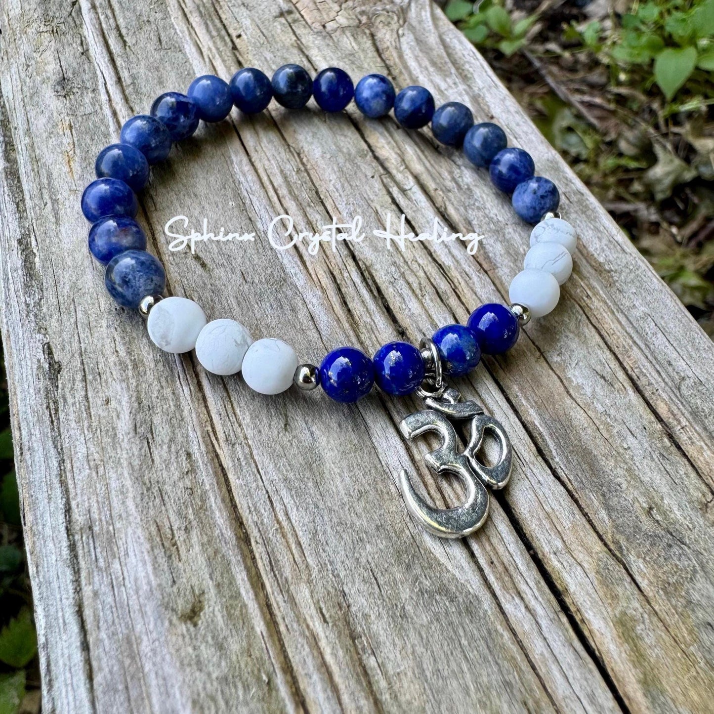 Writers Block - Removes Mental Block " The Writer's Secret “ Creativity - Focus - Sodalite Howlite Crystal Therapy Writing Bracelet