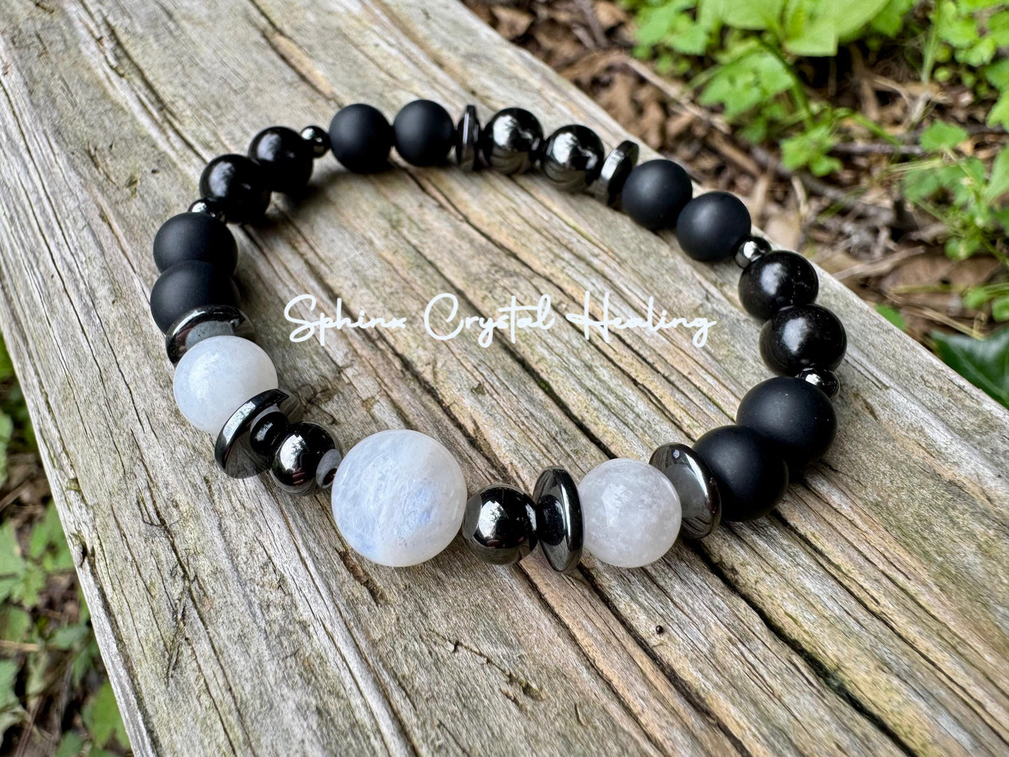 Hecate - Triple Moon Goddess " Queen Of Shadows " Spiritual Protection - High Quality Crystal Healing - Pagan Ritual - White Witch Bracelet