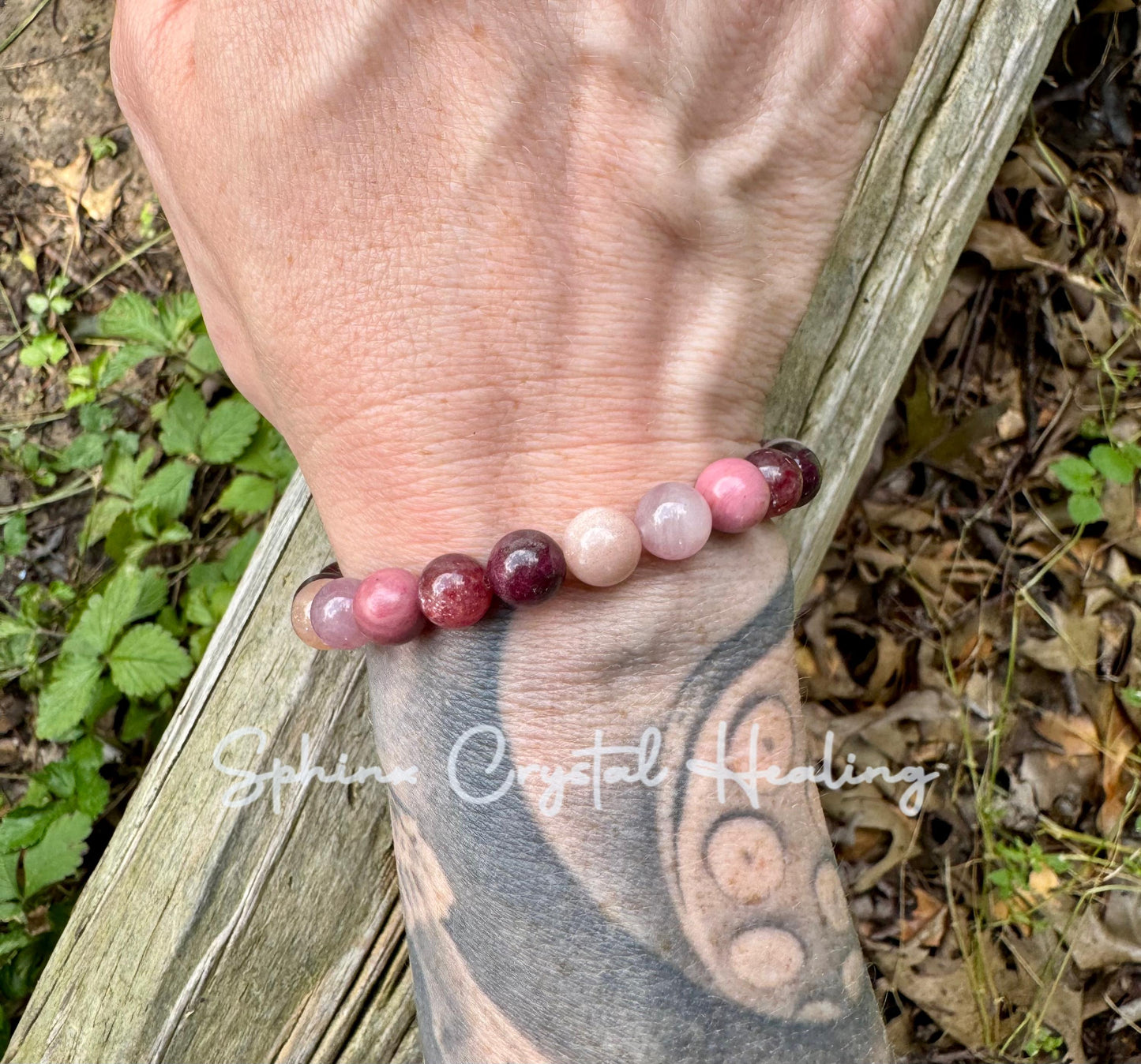 Self Love & Empowerment - RARE Strawberry Quartz  " Strawberry Moon " Emotional Healing - Eudialyte - Rose Quartz Crystal Gemstone Bracelet