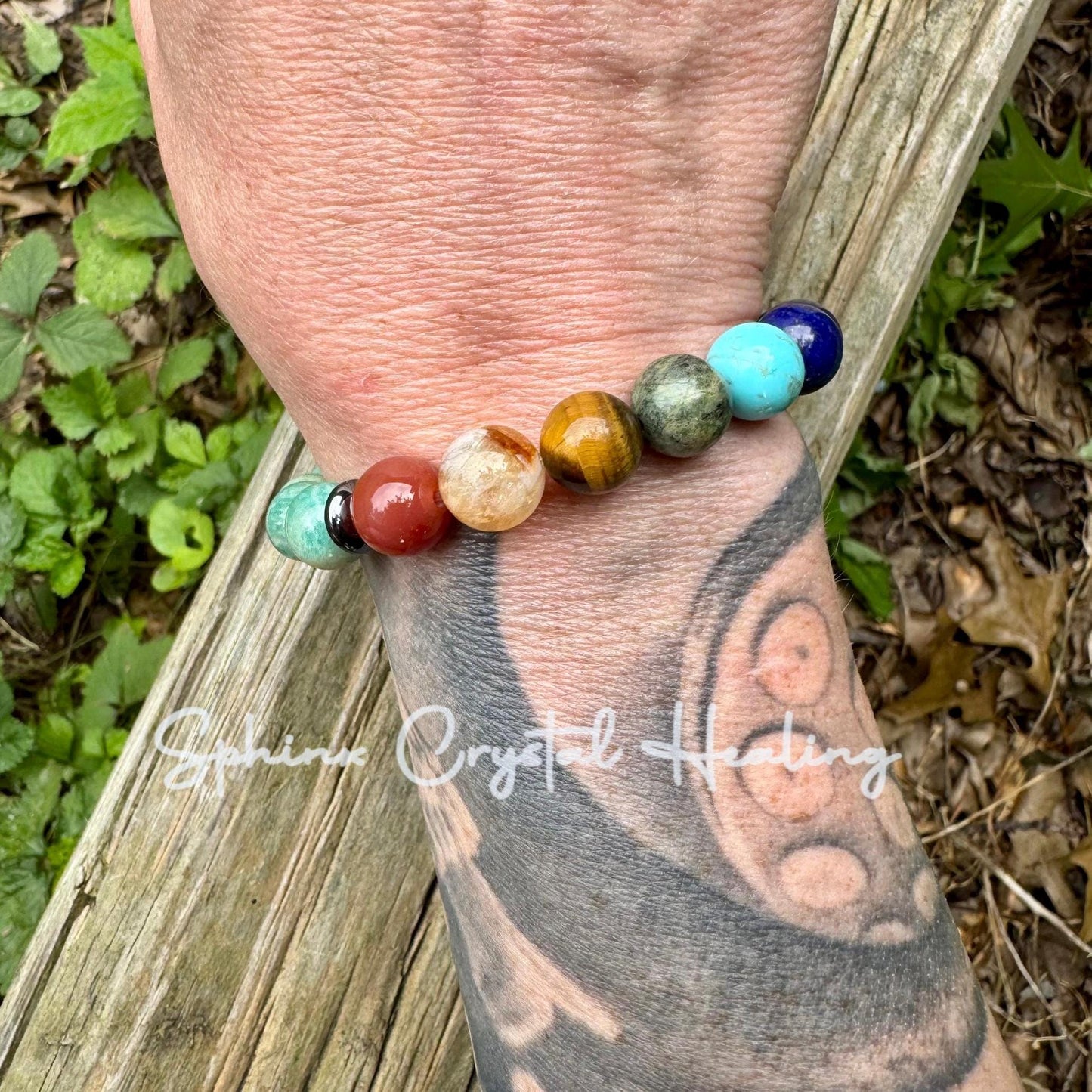 10mm Anxiety and Stress Support - Chakra Stones - Spiritual Healing - Amazonite - Amethyst - Citrine - Lapis - Carnelian Crystal Bracelet